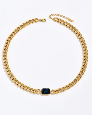 NECKLACE WITH BLACK DIAMOND
